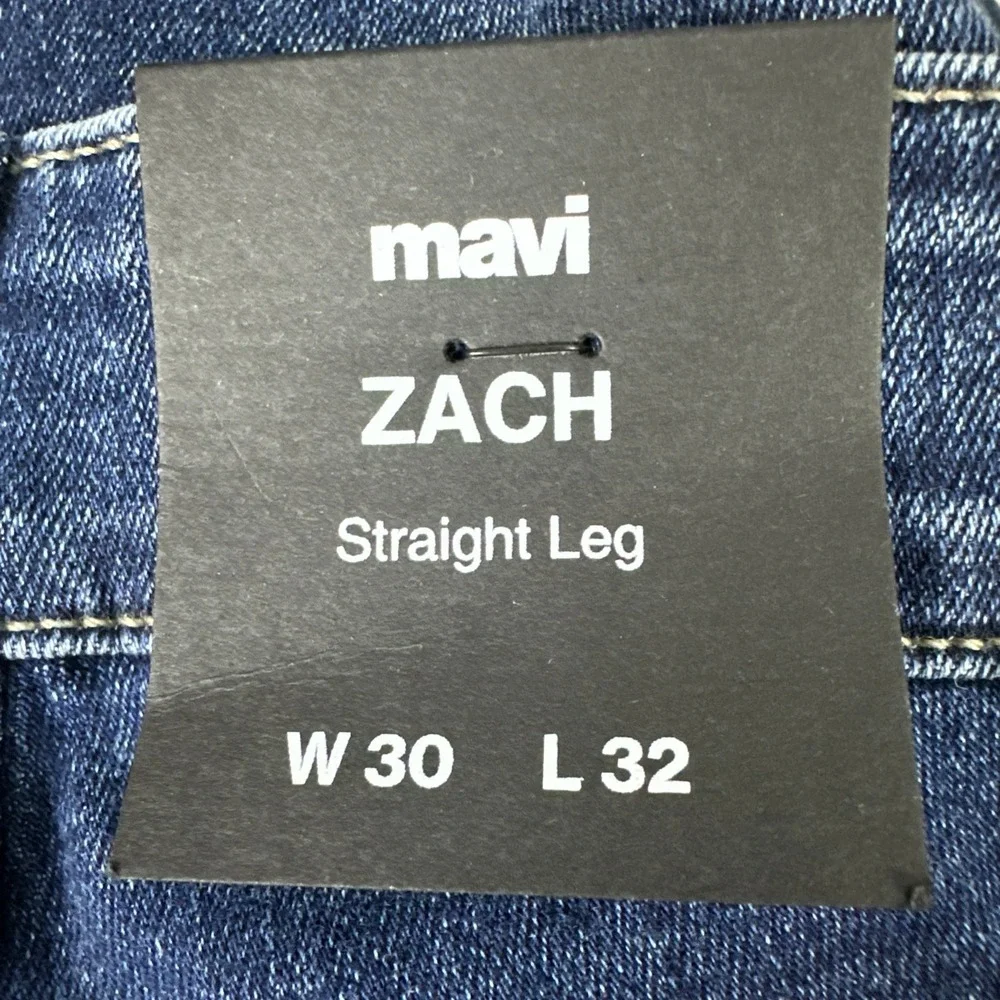 Mavi Jeans Men 30x32 Dark Seattle Zach Straight Leg Stretch Denim M0045384160
